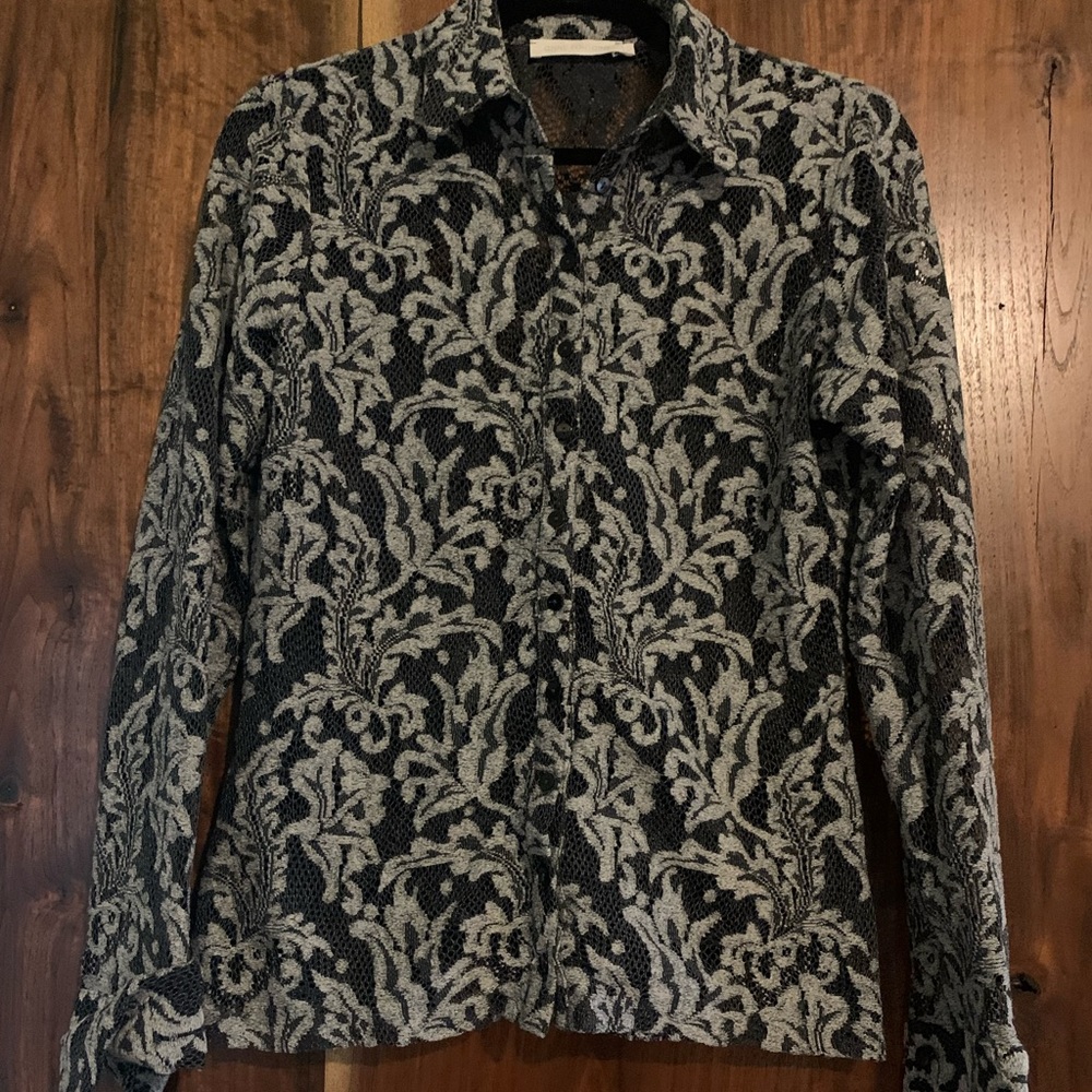 Anne Fontaine lace button down shirt in excellent condition.